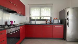 Η κουζίνα ή μικρή κουζίνα στο Aligio - A Quiet Retreat in Paradise - 2 BR, 2 pools, WiFi, AC, Private Hot Tub