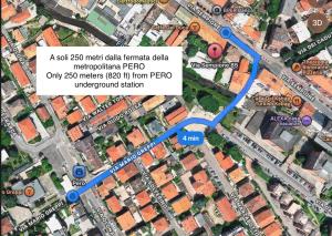 una mappa dell'autostrada con lo svincolo proposto di Casa Adelaide Rho Fiera a Pero