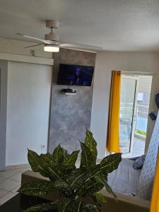 TV a/nebo společenská místnost v ubytování Évasion Soleil