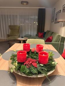 Χώρος καθιστικού στο Appartement Deluxe Winterzauber nahe Europa Park