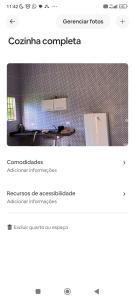 Η κουζίνα ή μικρή κουζίνα στο Espaço doce aconchego 2