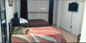 塔里哈Temporal Suit Tarija by Dolce Casa的卧室里有一张床和一盏灯