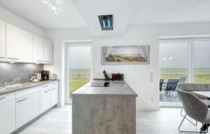 Η κουζίνα ή μικρή κουζίνα στο Modernes Ferienhaus Mit Sauna