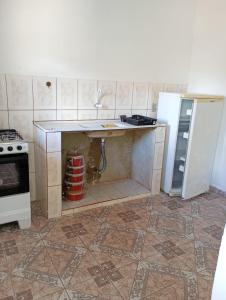 Η κουζίνα ή μικρή κουζίνα στο Casa do Luan