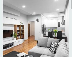 Η κουζίνα ή μικρή κουζίνα στο Flat Apartment Luxury