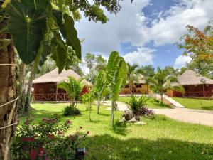 a view of the grounds of a resort at Hotel Aldea Cruzo'ob in Felipe Carrillo Puerto