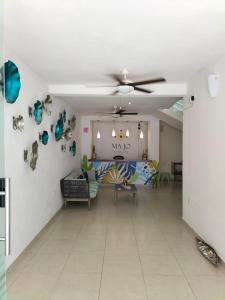 Χώρος καθιστικού στο Hotel Majo Sayulita