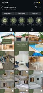 un collage de diferentes fotos de una casa en Ev Home, en Cruzeiro do Sul