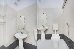 科塔Collection O Jhalwar Road的两张带有马桶和水槽的浴室的照片