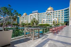 El edificio en el que está el hotel