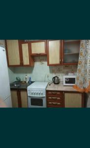 Η κουζίνα ή μικρή κουζίνα στο Квартира напротив НУР-ОТАН