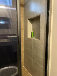 a shower in a bathroom with a glass door at LiV109 Norte Depa 8 Cd Obregon in Ciudad Obregón +31 photos