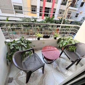 Balkón nebo terasa v ubytování Sreeprada Homes