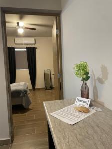 Ένα ή περισσότερα κρεβάτια σε δωμάτιο στο LiV109 Norte Depa 7 Cd Obregon