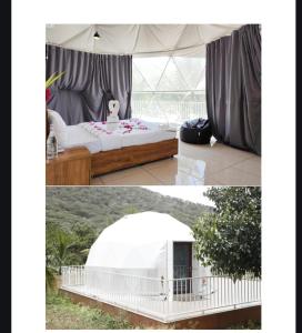 Ένα ή περισσότερα κρεβάτια σε δωμάτιο στο NIRVANA HOLISTIC LIVING