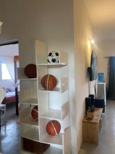 Μια τηλεόραση ή/και κέντρο ψυχαγωγίας στο Apartment luxury Watamu