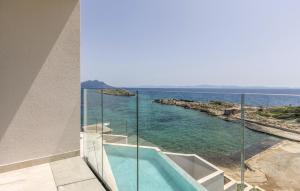 a view of the ocean from a house at Cozy Home In Dingac With Sauna in Gornji Dingač +46 photos