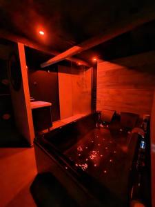 bagno con vasca idromassaggio in camera di Love room Émeraude & Pièce Secrète a Niederbetschdorf