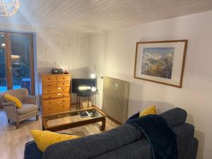 Χώρος καθιστικού στο Au village d'Evolène, bel appartement avec terrasse