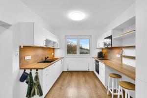 Η κουζίνα ή μικρή κουζίνα στο Spacious Renovated House in Wolfsthal, Austria - Perfect for Families and Groups