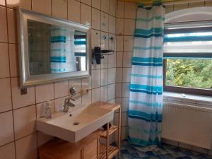 Koupelna v ubytování Fleischmannhof Do san ma dahoam