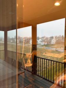 a view from the balcony of a house at 1st Luxury Residential Elevator rooftop deck in Rochester