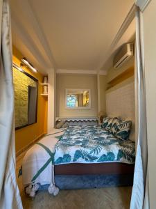 马拉喀什La Petite Maison - Dar El Bacha的房间里有一张床的卧室