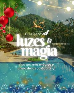 a poster for a christmas attraction at a resort at Guarany Eco Resort in Monte Sião