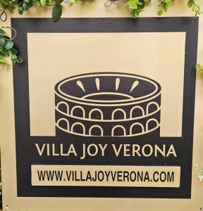 a sign for a villa joy verona restaurant at Villa Joy Verona - Lovely Suite in Verona +28 photos