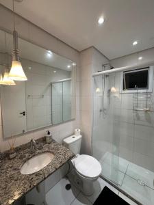 Koupelna v ubytování Apartamento Guarujá enseada