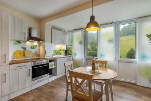 Kuchyň nebo kuchyňský kout v ubytování Hof Helmenhube 1