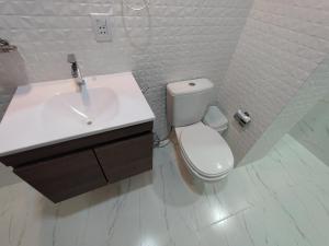 Koupelna v ubytování Hostal Independencia