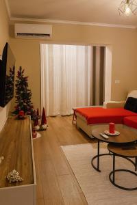 Χώρος καθιστικού στο Umbrella House