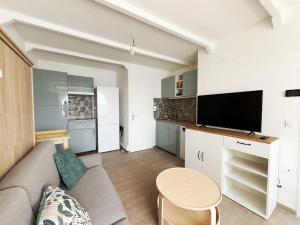 Μια τηλεόραση ή/και κέντρο ψυχαγωγίας στο Les Terrasses du PortVUE PortClimWifiParking +26 φωτογραφίες