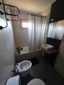 里奥格兰德Temporario RG的一间带马桶和洗手池的小浴室