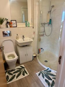 Koupelna v ubytování 4 bed Townhouse with spectacular views 4 miles from Cardiff 10min drive or train journey to city centre