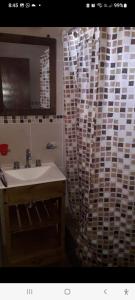 Koupelna v ubytování Cabañas Aneley