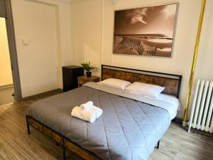 Ένα ή περισσότερα κρεβάτια σε δωμάτιο στο Hostel Fish Seattle