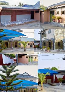 a collage of photos of different buildings at Royal prima guest house, apartment and event center in Amanfro