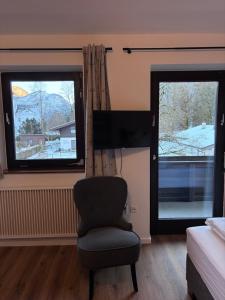 Televiisor ja/või meelelahutuskeskus majutusasutuses Haus Elisabeth