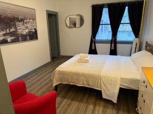 Ένα ή περισσότερα κρεβάτια σε δωμάτιο στο Hostel Fish Seattle