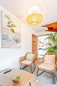 Χώρος καθιστικού στο Villa Opale