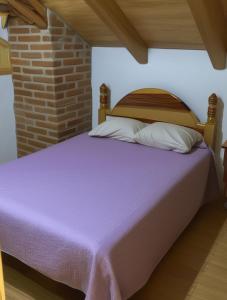 Giường trong phòng chung tại Cabañas El Borrego