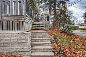 a house with stairs leading to the front door at Abby's Place in Fredericton