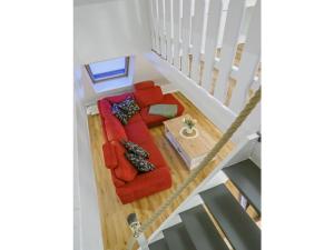 Ένα ή περισσότερα κρεβάτια σε δωμάτιο στο Holiday apartment in Ditzum with balcony