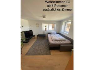 Ένα ή περισσότερα κρεβάτια σε δωμάτιο στο Holiday apartment with 1 bedroom