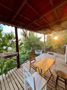 En balkon eller terrasse på Cabaña Punta del Cielo