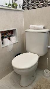 Phòng tắm tại Apartamento Vista Mar até 4 hóspedes