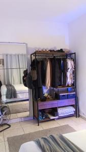 Ένα ή περισσότερα κρεβάτια σε δωμάτιο στο Casa aconchegante