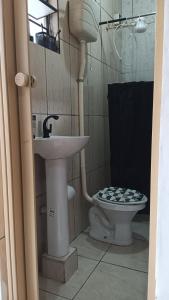 Ένα μπάνιο στο Casa aconchegante